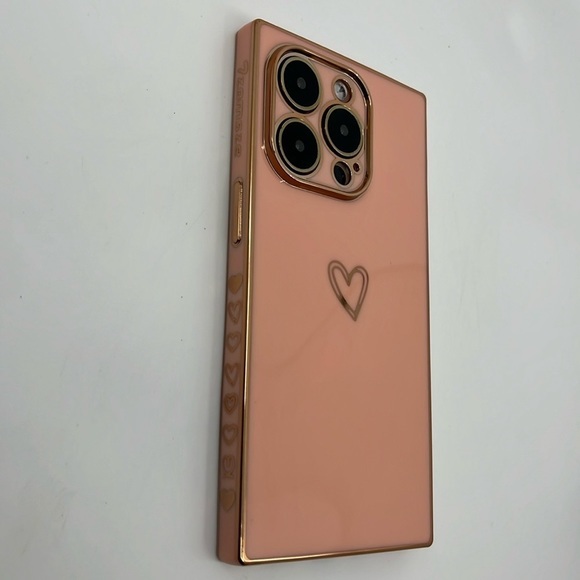 iPhone 14 Pro Case: Square Cute Aesthetic Full Camera Protection- Candy‎ Pink - Picture 4 of 6